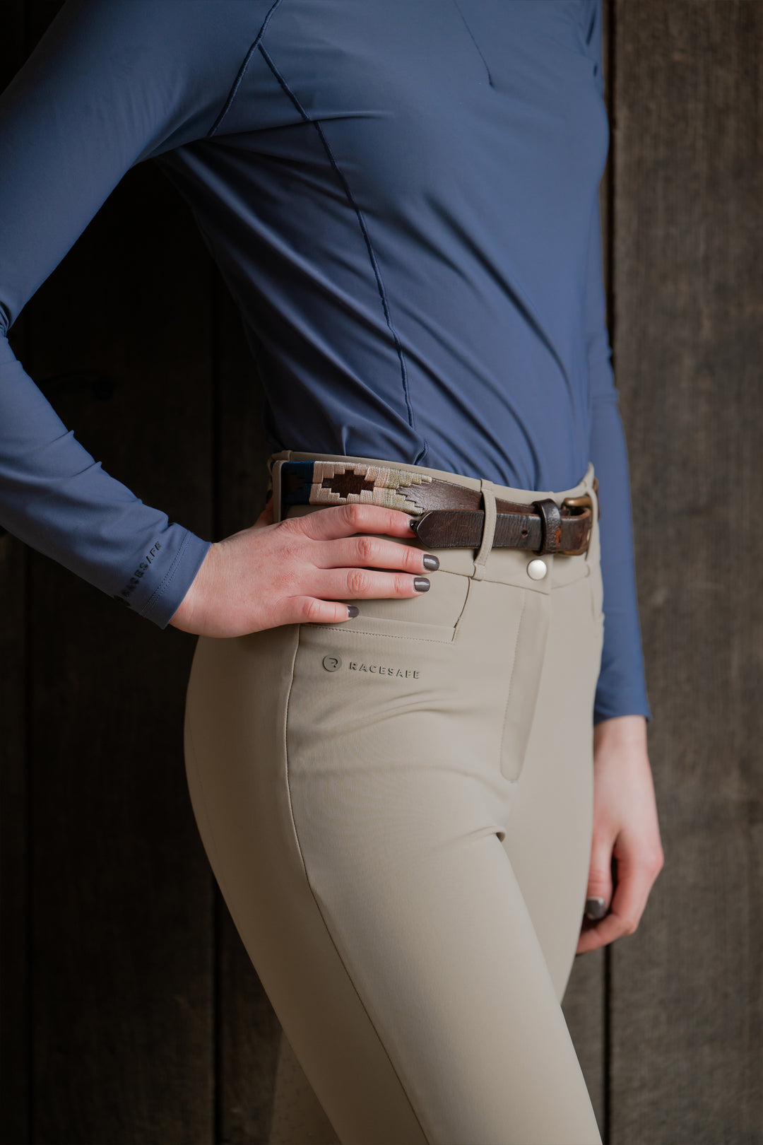 Beige Breeches Pocket Detail