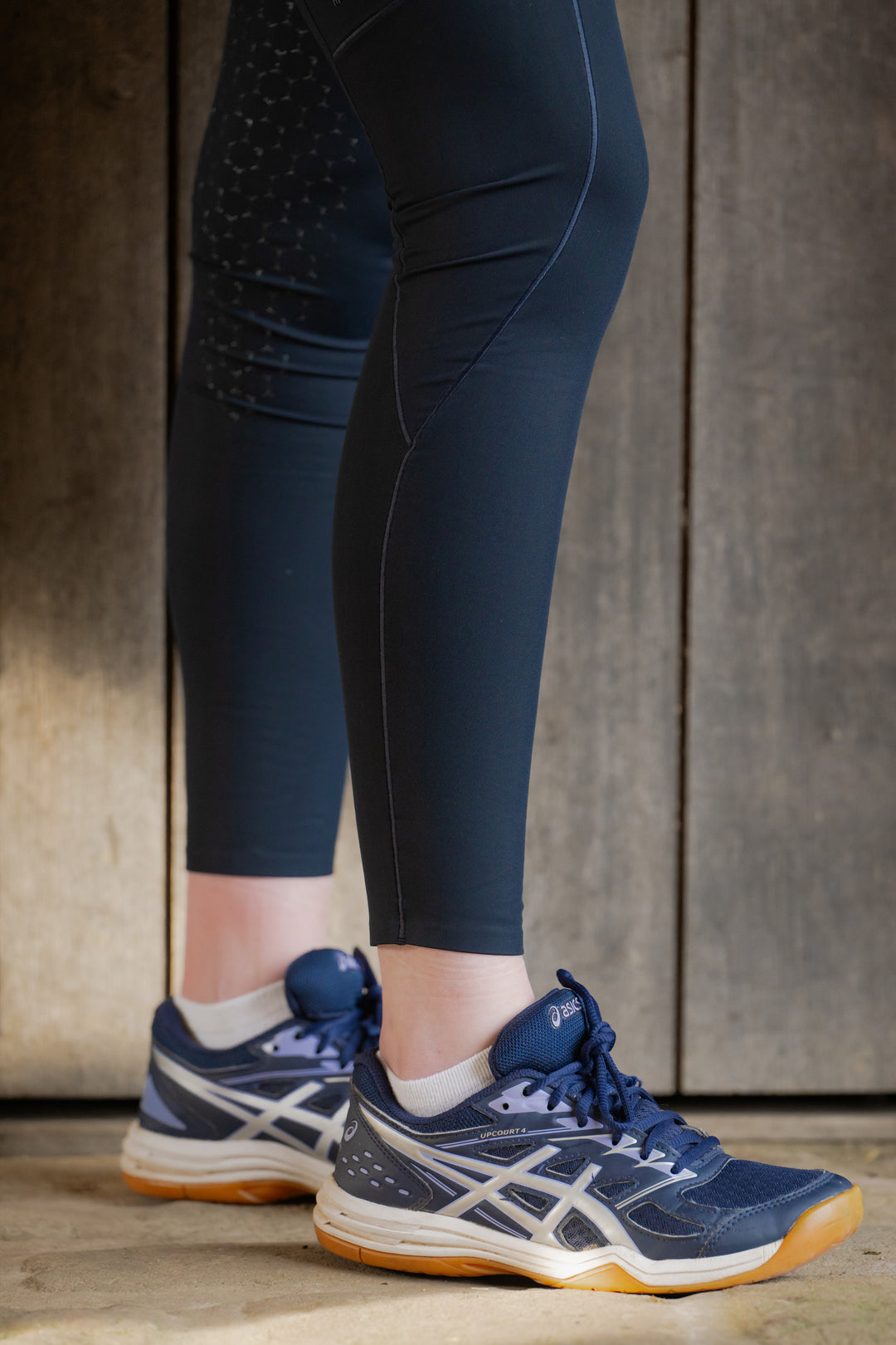 Navy Riding Tights Leg Detail